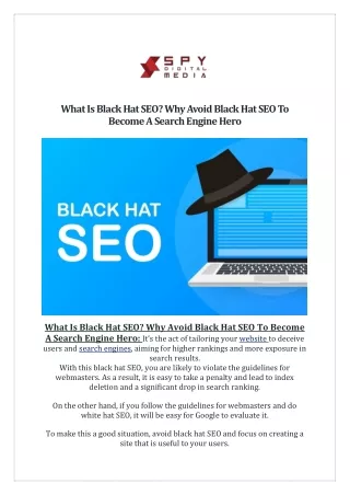 Differences between Black Hat SEO and White Hat SEO