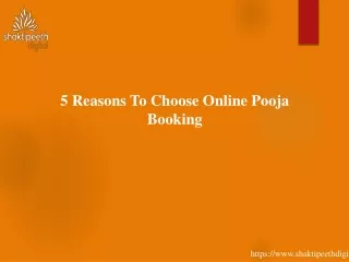 5 Reasons To Choose Online Pooja Booking