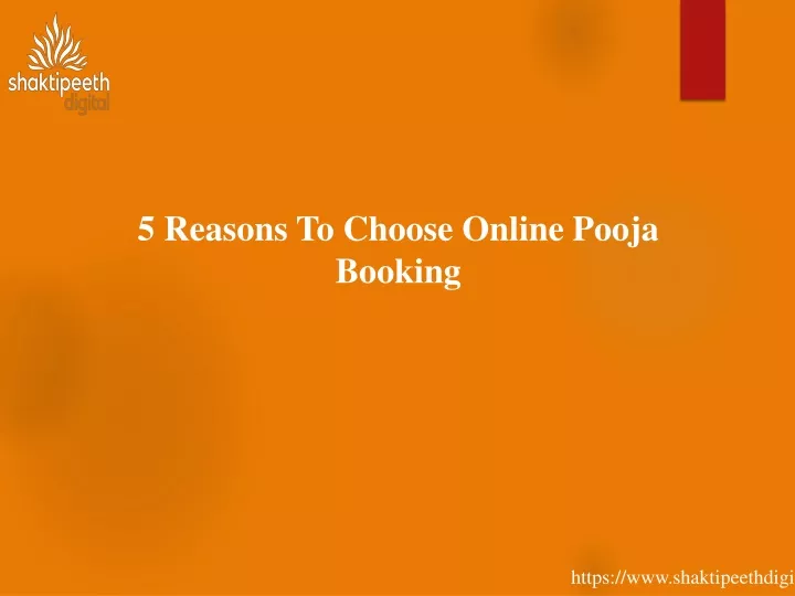 5 reasons to choose online pooja booking