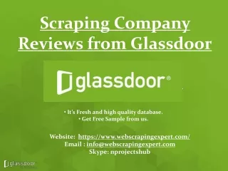 scraping company reviews from glassdoor