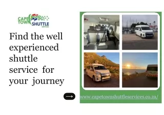 Find the well experienced shuttle service for your journey