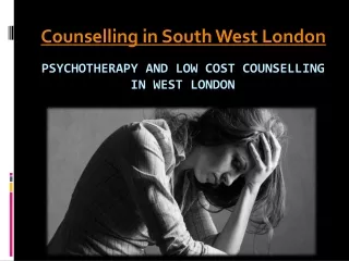 Psychotherapy and low cost Counselling in West London 23-apr