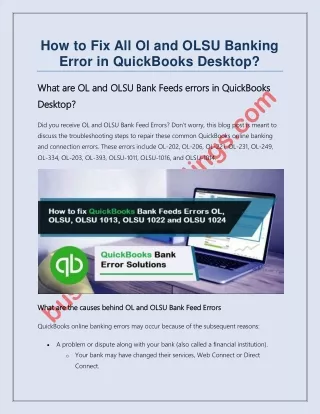 how to fix all ol and olsu banking error