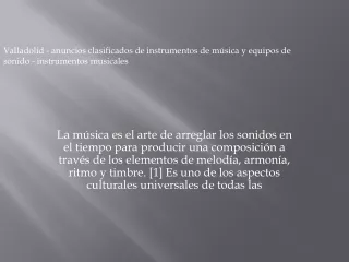 Valladolid - anuncios clasificados de instrumentos de música y equipos de sonido