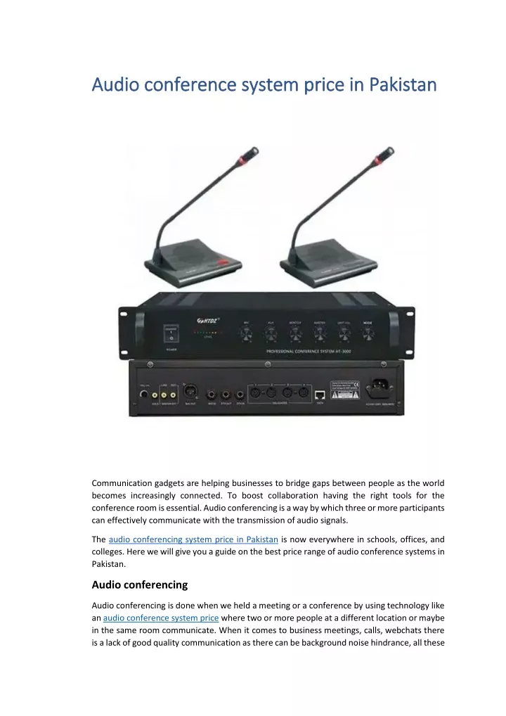 audio conference system price in pakistan audio