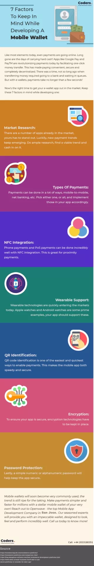 Infographic 7 Factors to keep in mind while a developing mobile wallet