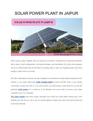 SOLAR POWER PLANT IN JAIPUR (1)