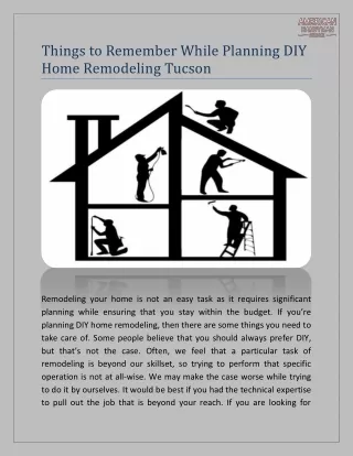 Things to Remember While Planning DIY Home Remodeling Tucson | AHS