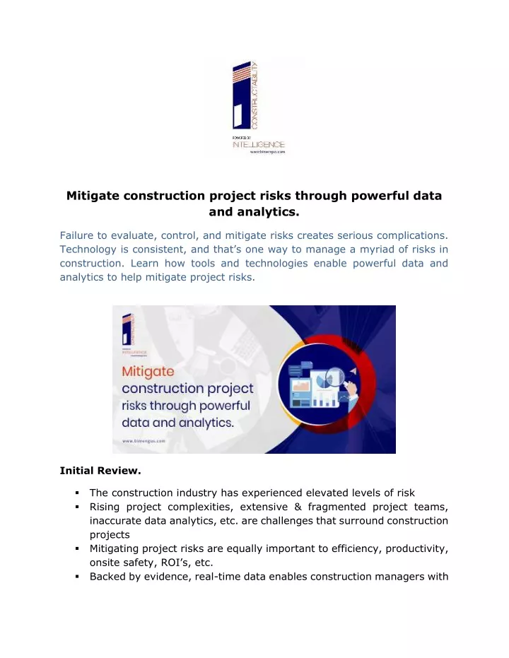 mitigate construction project risks through