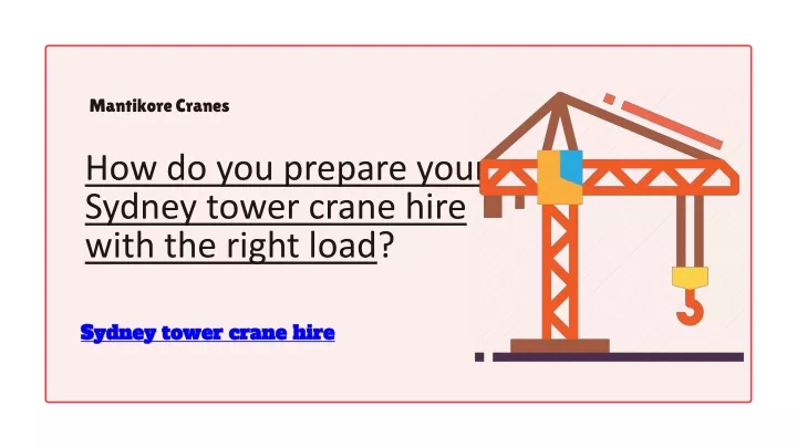 mantikore cranes