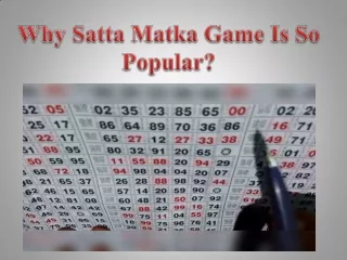 Why Satta Matka Game Is So Popular