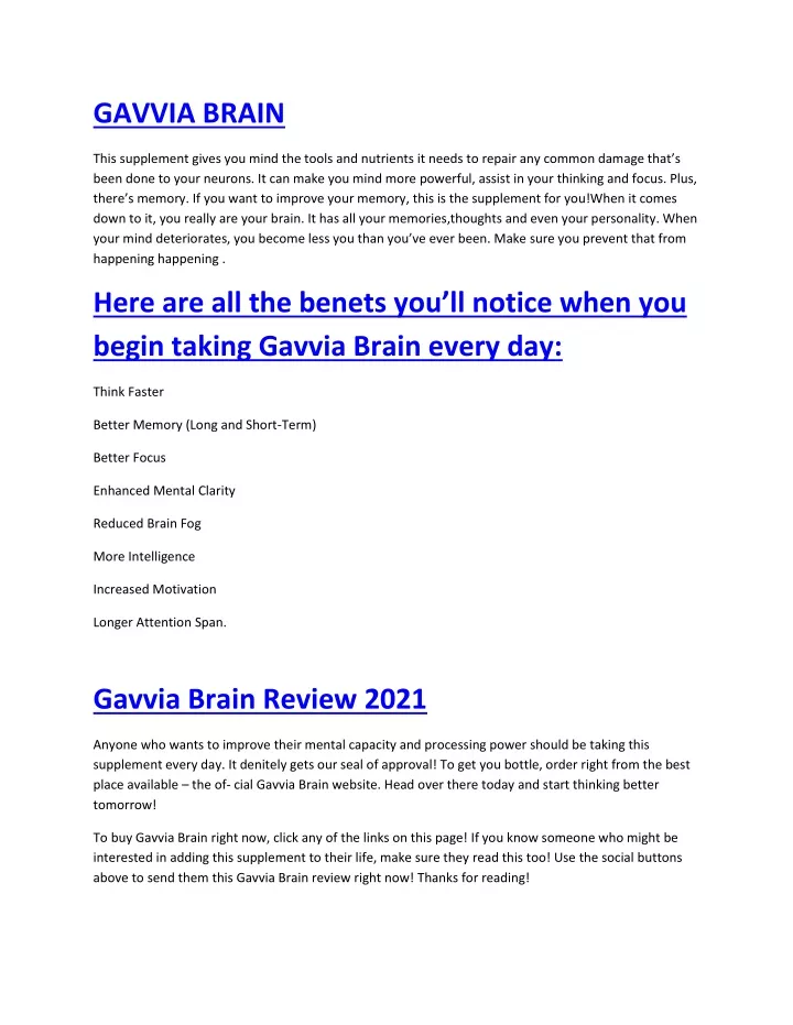 gavvia brain