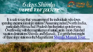 6 days shimla