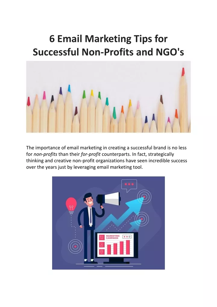 6 email marketing tips for successful non profits
