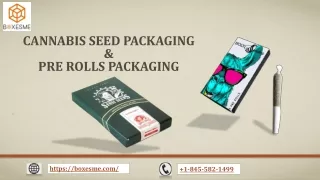 Cannabis seed packaging & Pre roll packaging