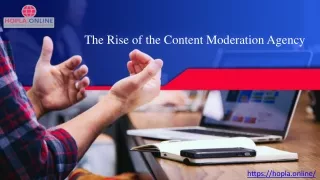 The Rise of the Content Moderation Agency