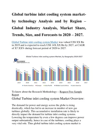 global turbine inlet cooling system market