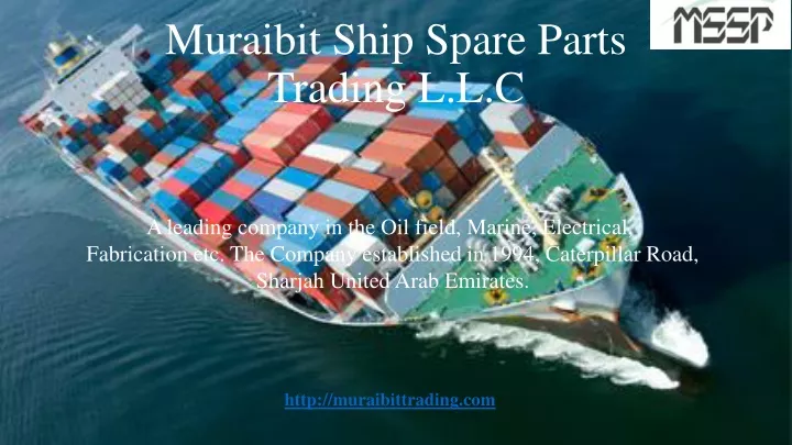 muraibit ship spare parts trading l l c