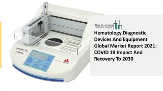 hematology diagnostic devices and equipment