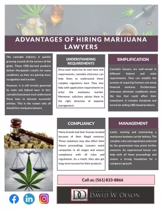 Advantages Of Hiring Marijuana Lawyers