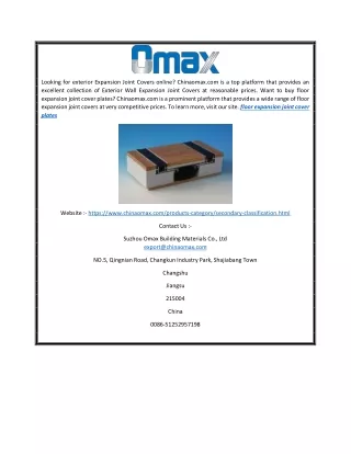 looking for exterior expansion joint covers
