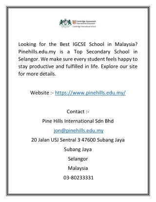 best international school subang  pinehills.edu.my