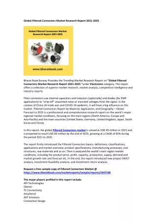 global filtered connectors market research report