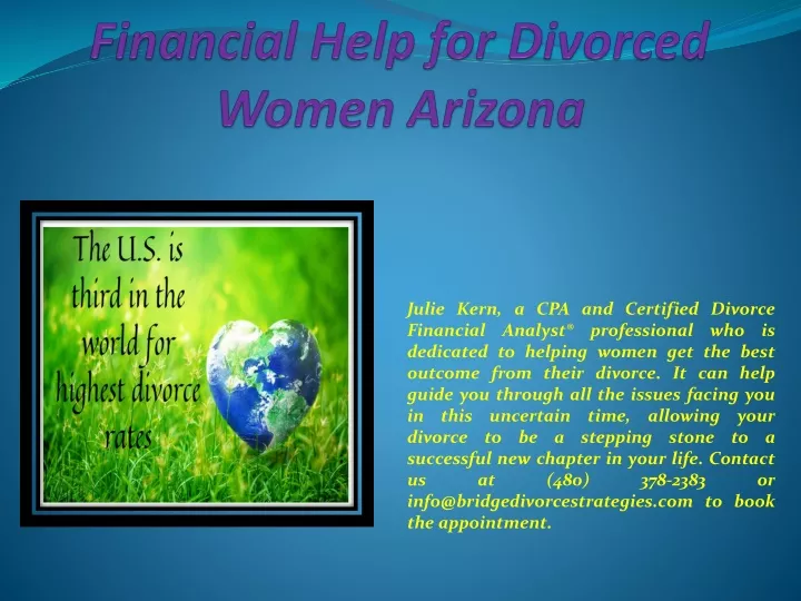 financial help for divorced women arizona