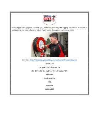 thelocalguystestandtag com au offers