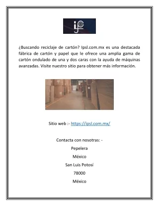 buscando reciclaje de cart n ipsl