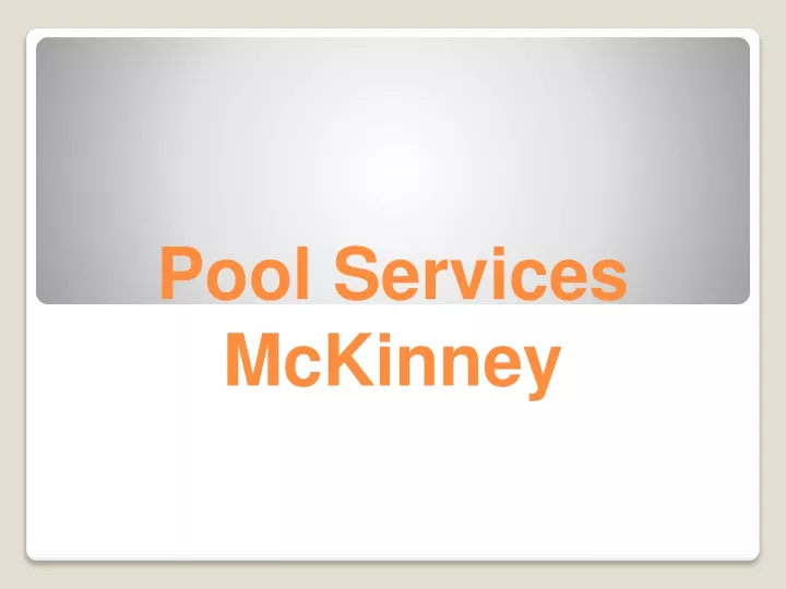 pool services mckinney