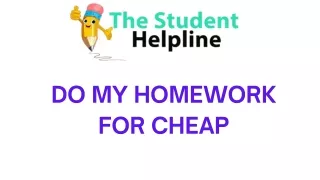 Do my homework FOR CHEAP