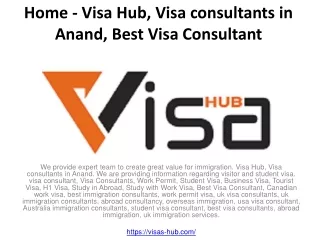 Home - Visa Hub, Visa consultants in Anand, Best Visa Consultant