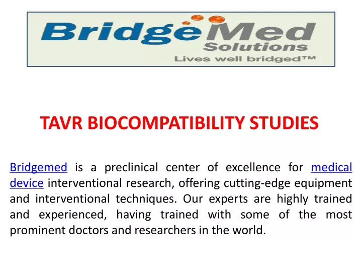 tavr biocompatibility studies