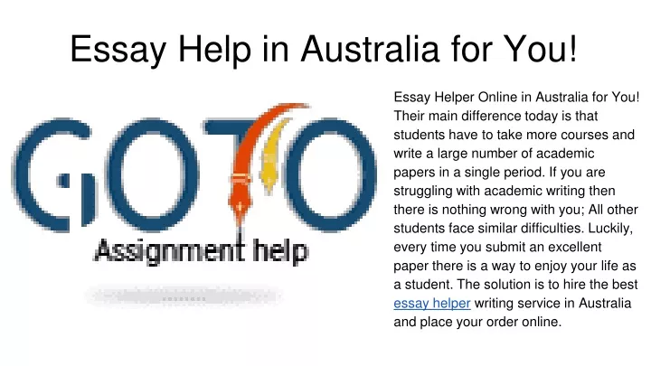 essay help in australia for you