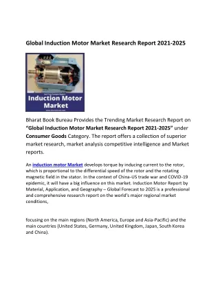 global induction motor market research report
