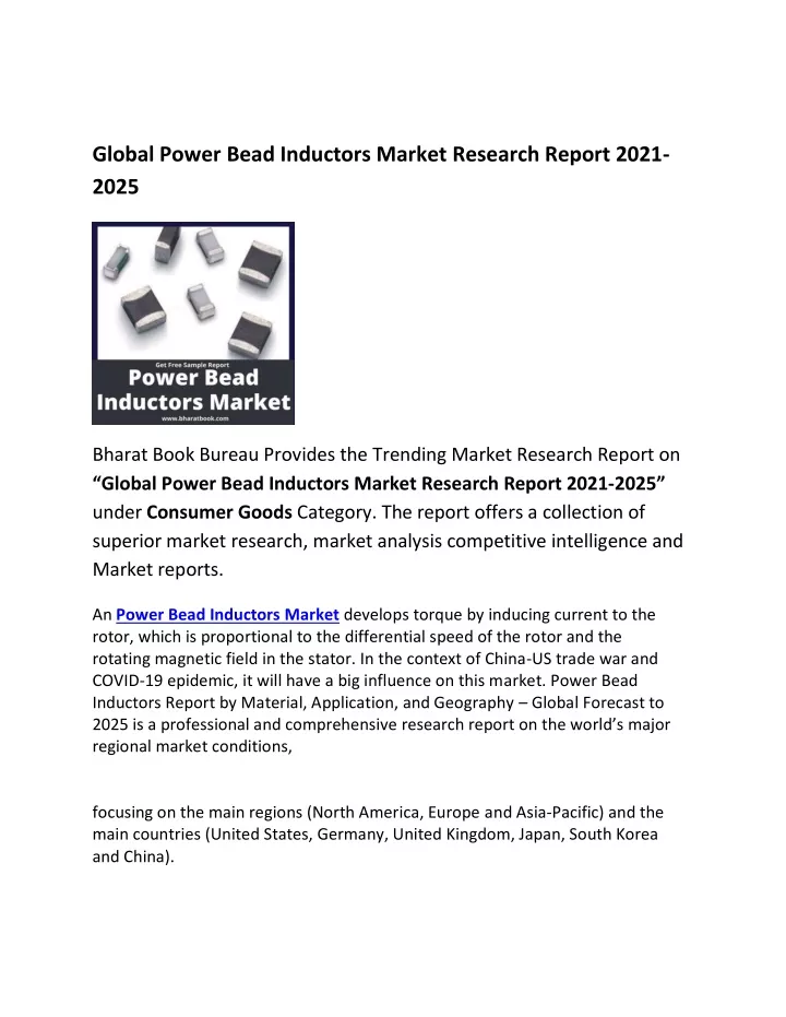 global power bead inductors market research