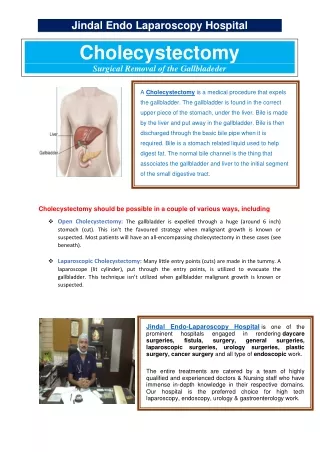 jindal endo laparoscopy hospital cholecystectomy