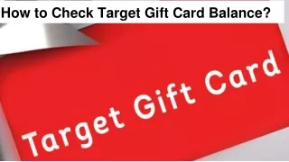 How to Check Target Gift Card Balance?