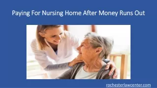 paying for nursing home after money runs out