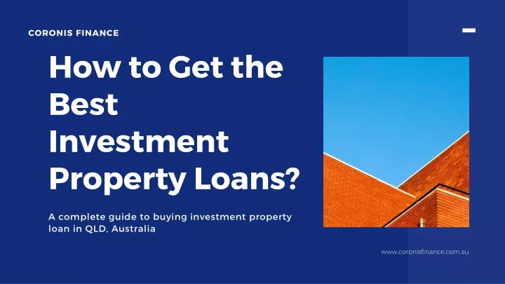 how to get the best investment property loans
