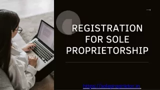 REGISTRATION FOR SOLE PROPRIETORSHIP