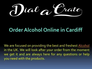 Order Alcohol Online in Cardiff