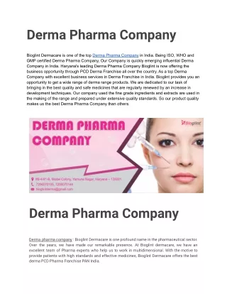 Derma Pharma Company