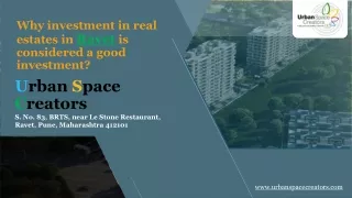 why investment in real estates in ravet