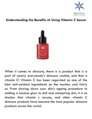 understanding the benefits of using vitamin