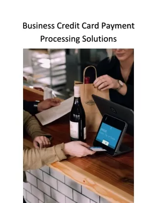 business credit card payment processing solutions