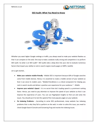 SEO Audit: What You Need to Know