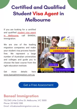 Certified and Qualified Student Visa Agent in Melbourne