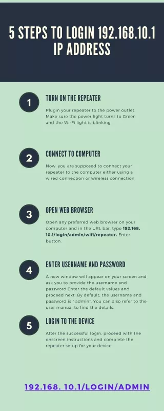 5 Steps to Login 192.168.10.1 IP Address